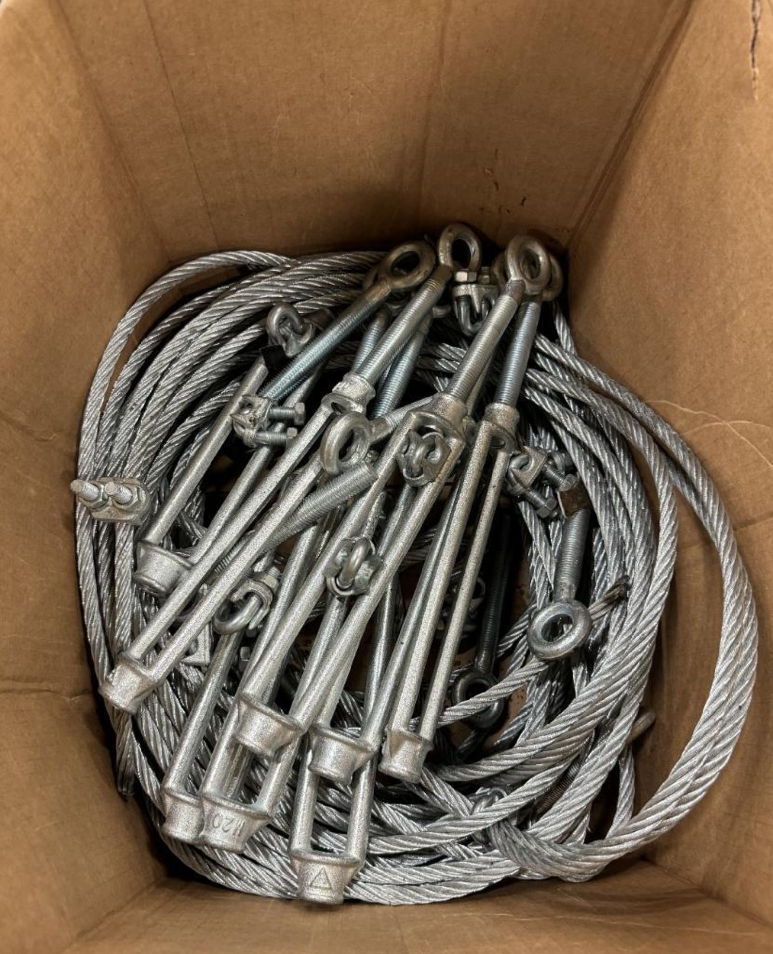 Lot Consisting Of: (1) Cart, (1) Box Of Turnbuckles & Wire Cable. - Image 3 of 4