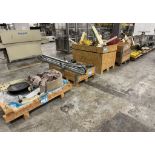 Lot Of Misc. conveyor partss. With belting, frames and motors.