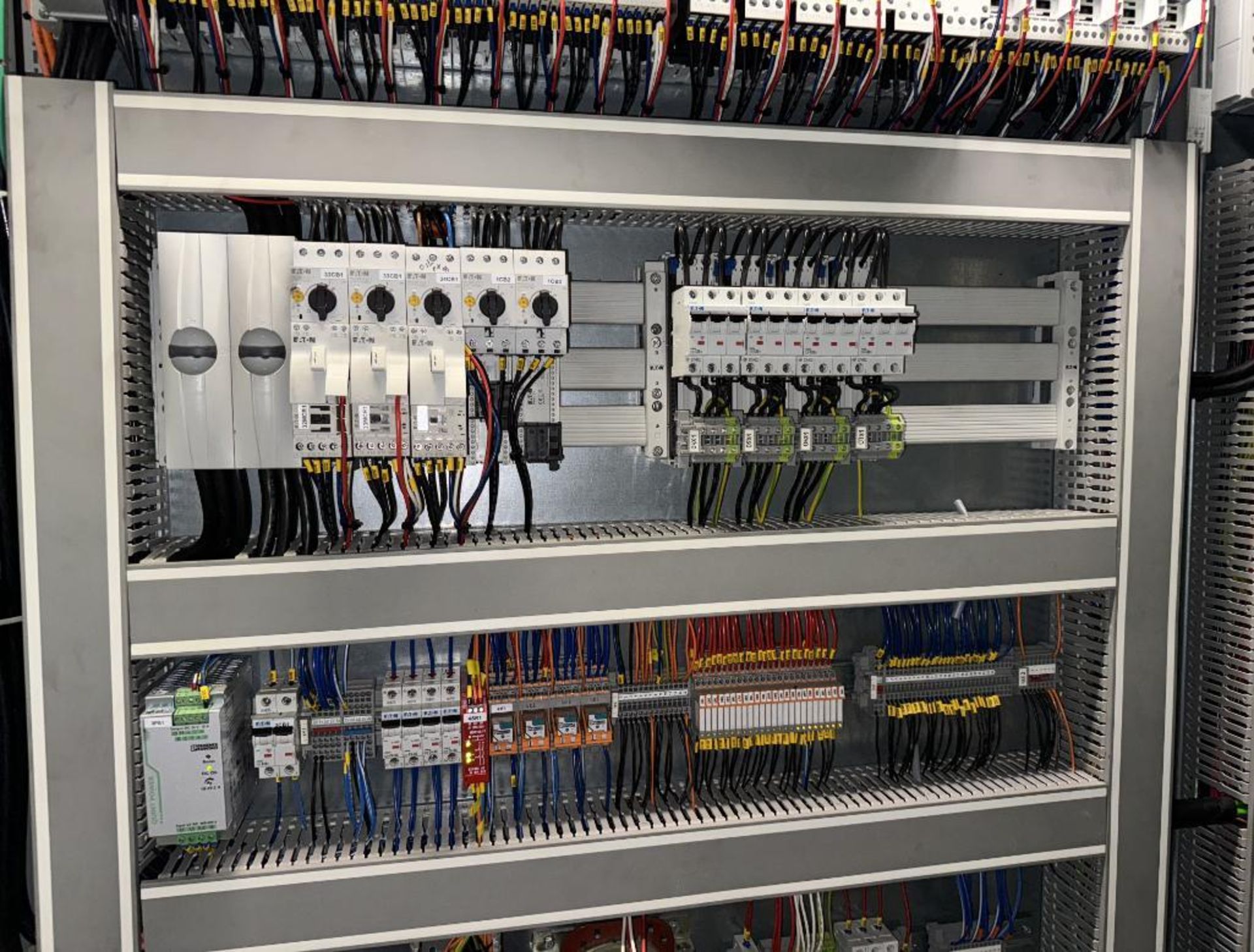 Lot Of (3) Control Panels. With Siemens Simatic HMI Touch Panel, Siemens PLC's, Eaton drives, misc. - Image 13 of 35