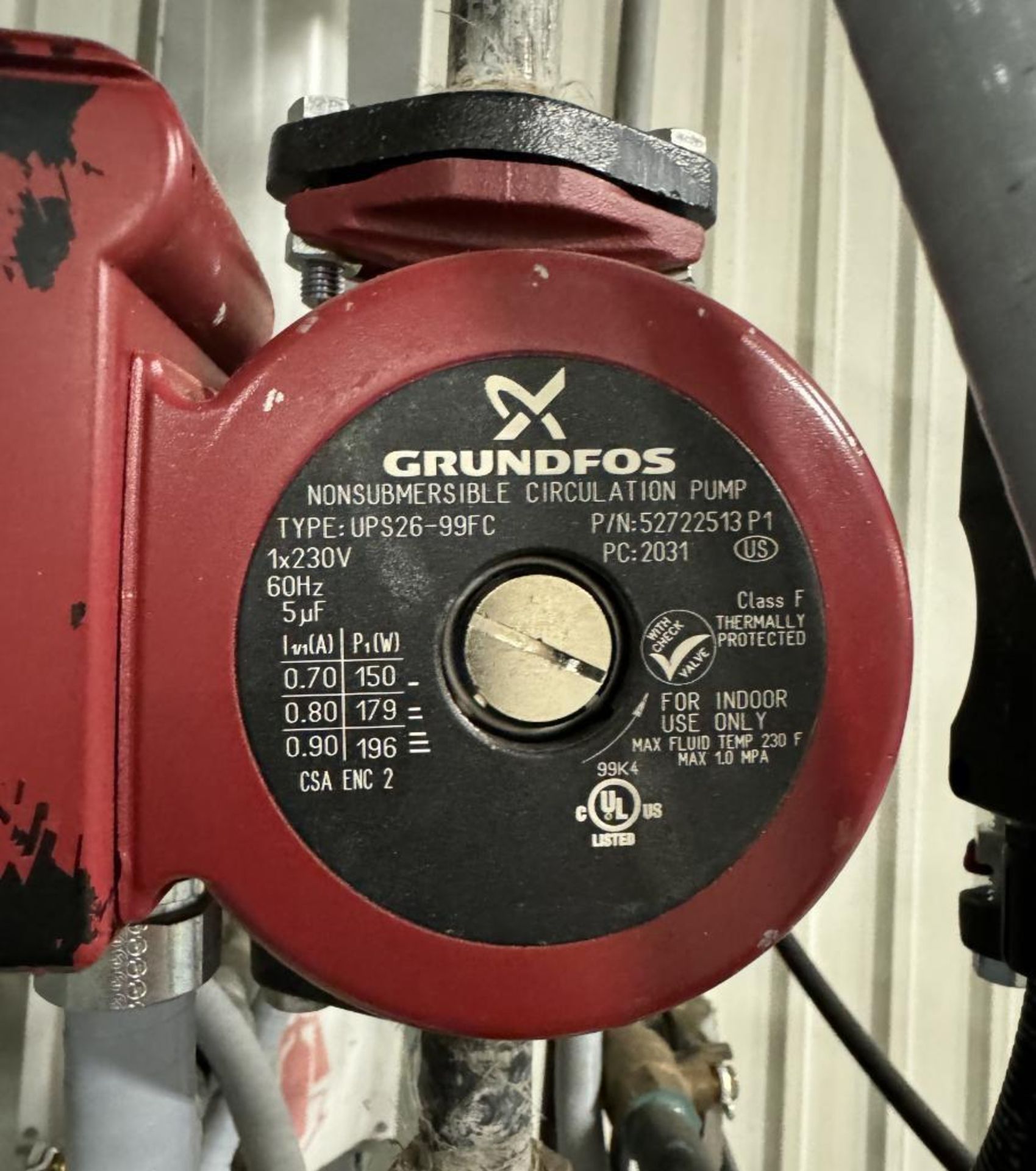 Lot Of (14) Grundfos Nonsubmersible Circulation Pumps, Model UPS26-99FC. - Image 4 of 4