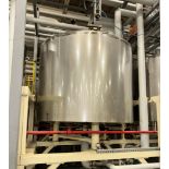Luka Approximate 750 Gallon Stainless Steel Jacketed Mix Tank. Approximate 66" diameter x 50" straig