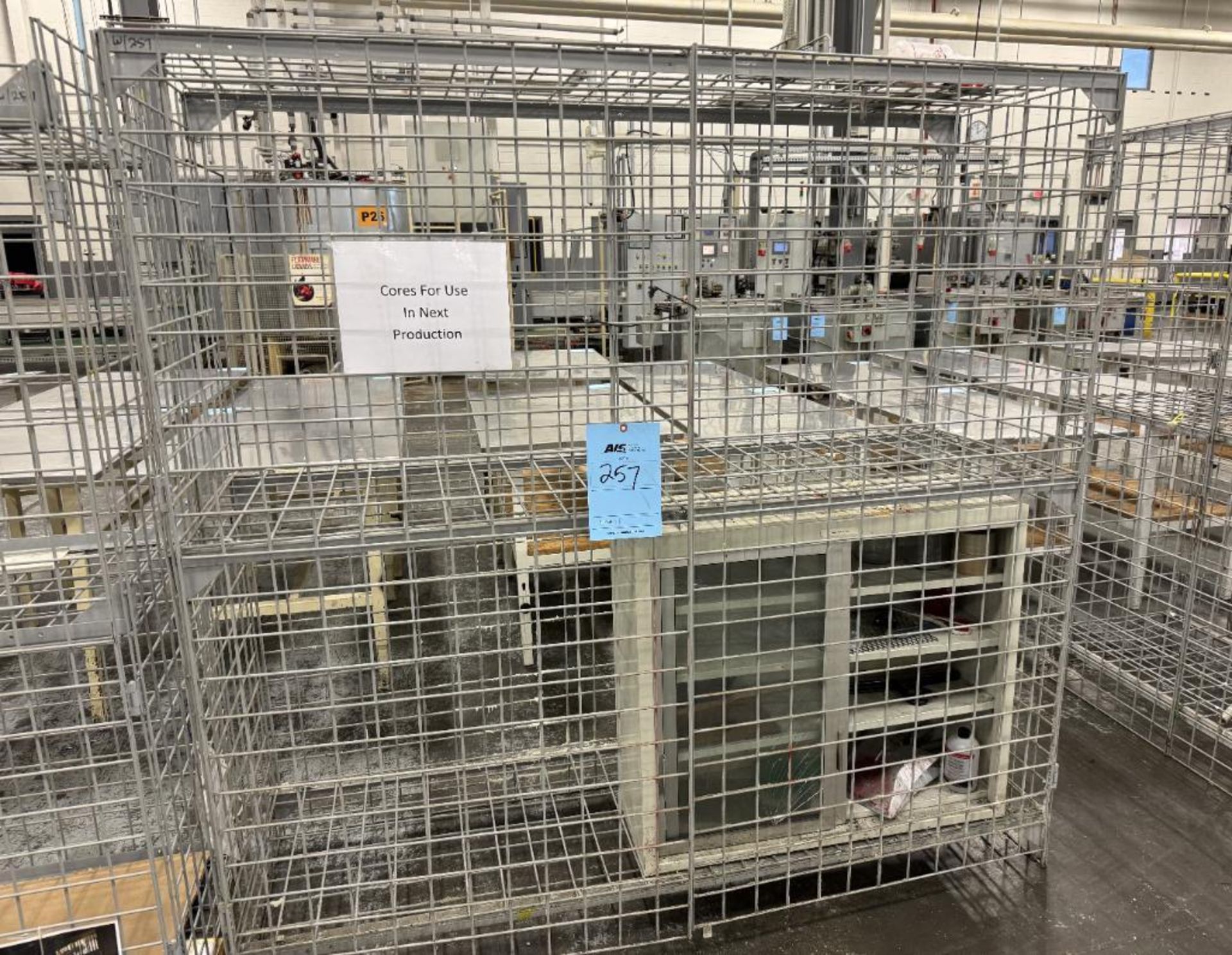 Lot Consisting Of: (2) Security Cages, (1) Cabinet, (1) Wire Basket. - Image 2 of 5
