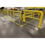 Lot Of Misc. Installed Safety Posts & Railings Around Candle Lines & Pallet Racking.
