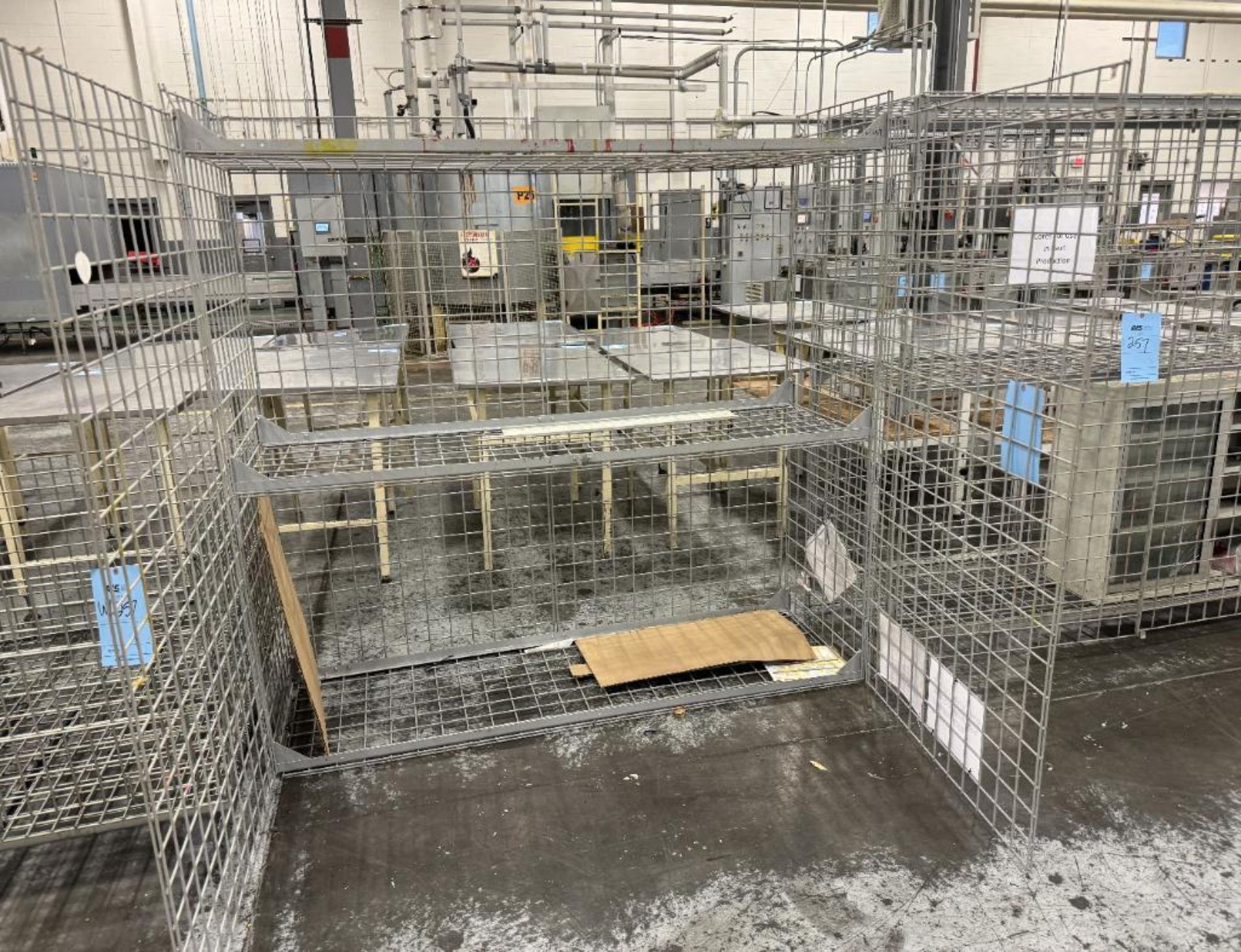 Lot Consisting Of: (2) Security Cages, (1) Cabinet, (1) Wire Basket. - Image 4 of 5
