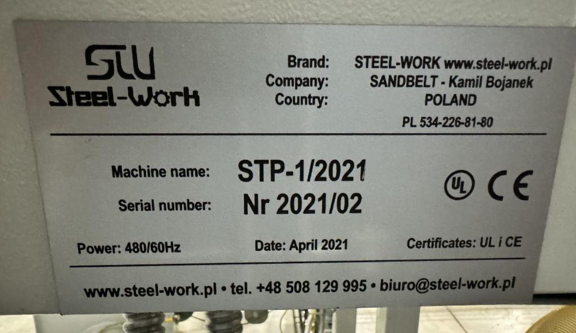 SW Steel-Work Pneumatic Transfer Bin, Model STP-1/2021, Serial# NR2021/02, Built 2021. With 6.6kw bl - Image 9 of 9