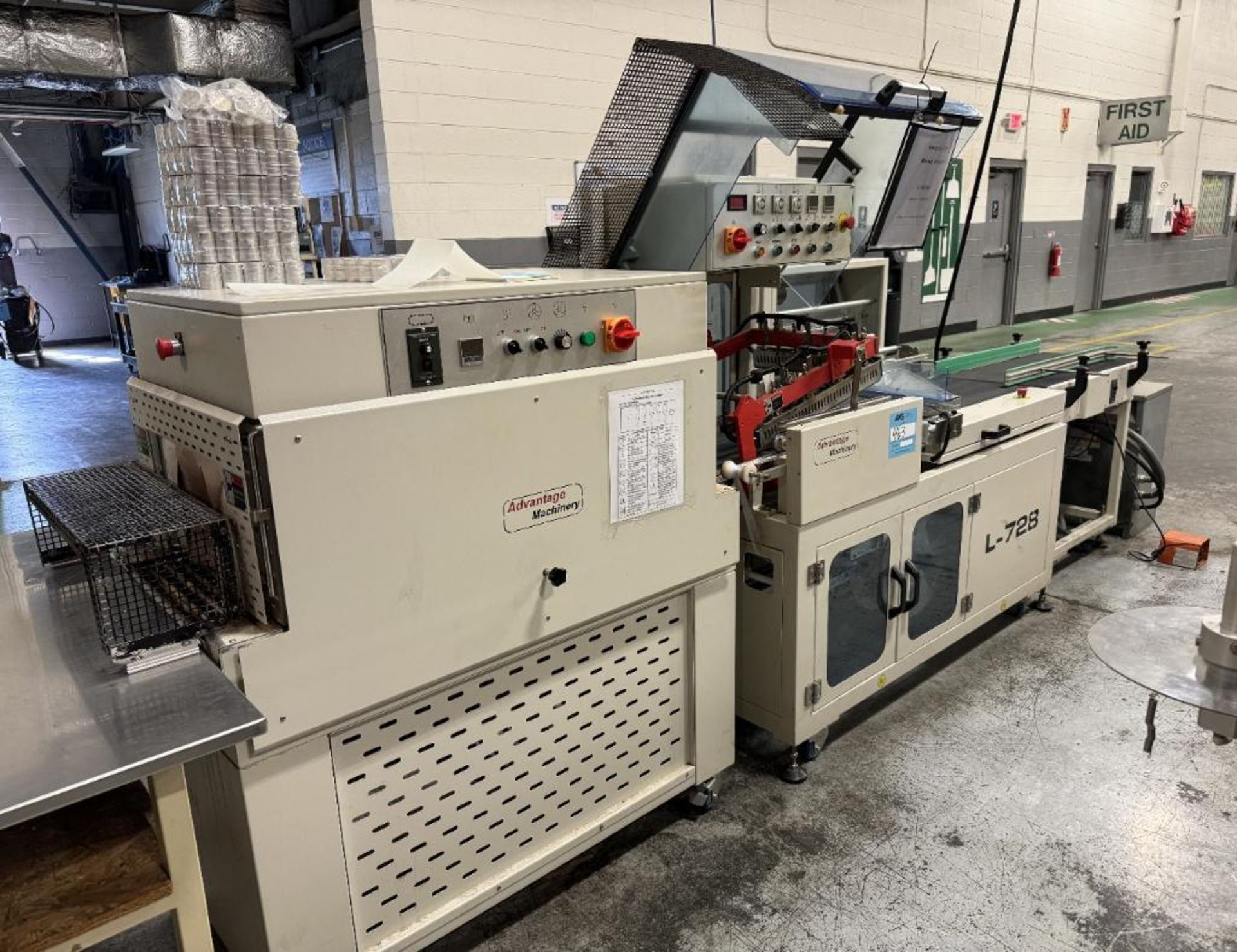 Advantage Machinery L-728 L-Bar Sealing Machine, Serial# 19-001156B, Built 2019. With belted conveyo - Image 2 of 18