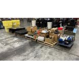 Lot Consisting Of: (1) cart, (2) tape dispensers, (4) tape handles, brushes, dust pans, gloves, (2)