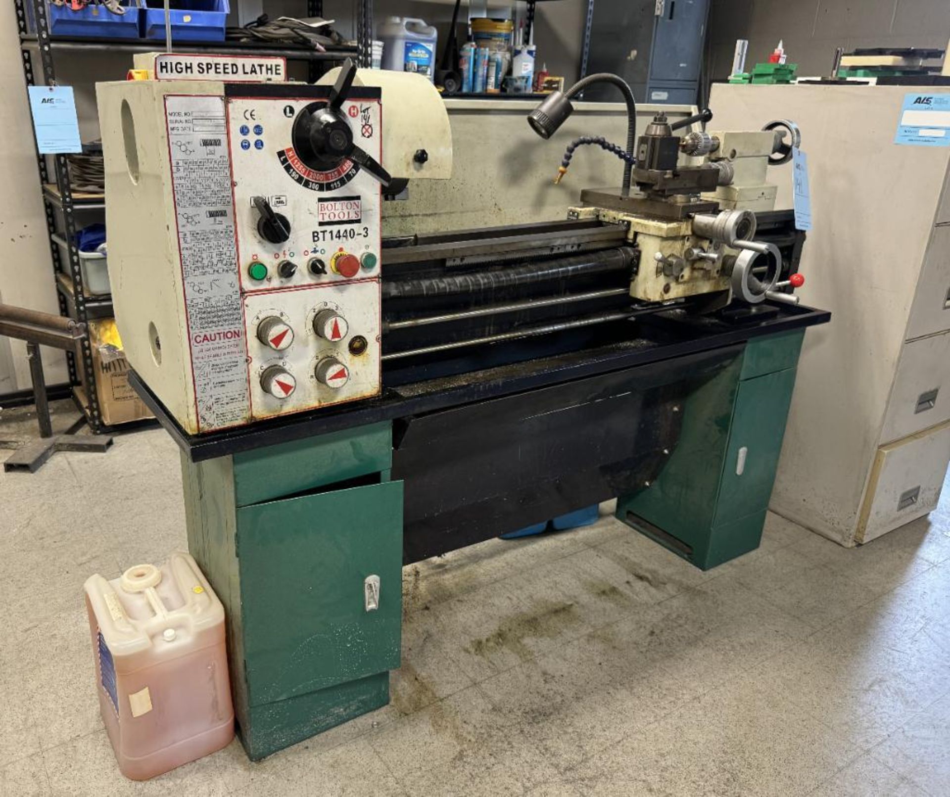 Bolton Tools 14" X 40" Metal Lathe, Model BT1440-3, Serial# 14600168, Built 2014. With misc. tooling - Image 2 of 15