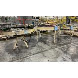 Lot Of (3) Accumulation Tables. (2) Approximate 55" diameter, (1) approximate 48" diameter. With (2)
