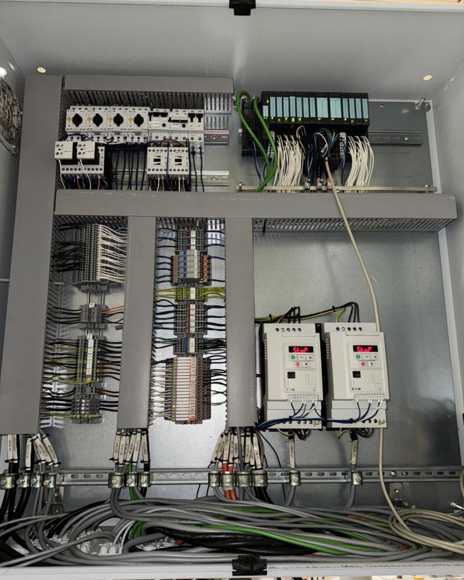 Lot Of (3) Control Panels. With Eaton drives, Siemens PLC's, misc. relays. - Image 11 of 15