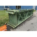 Lot Of Pallet Racking. With approximate (14) 18' tall uprights, (1) 16' tall upright, (14) 12' wide