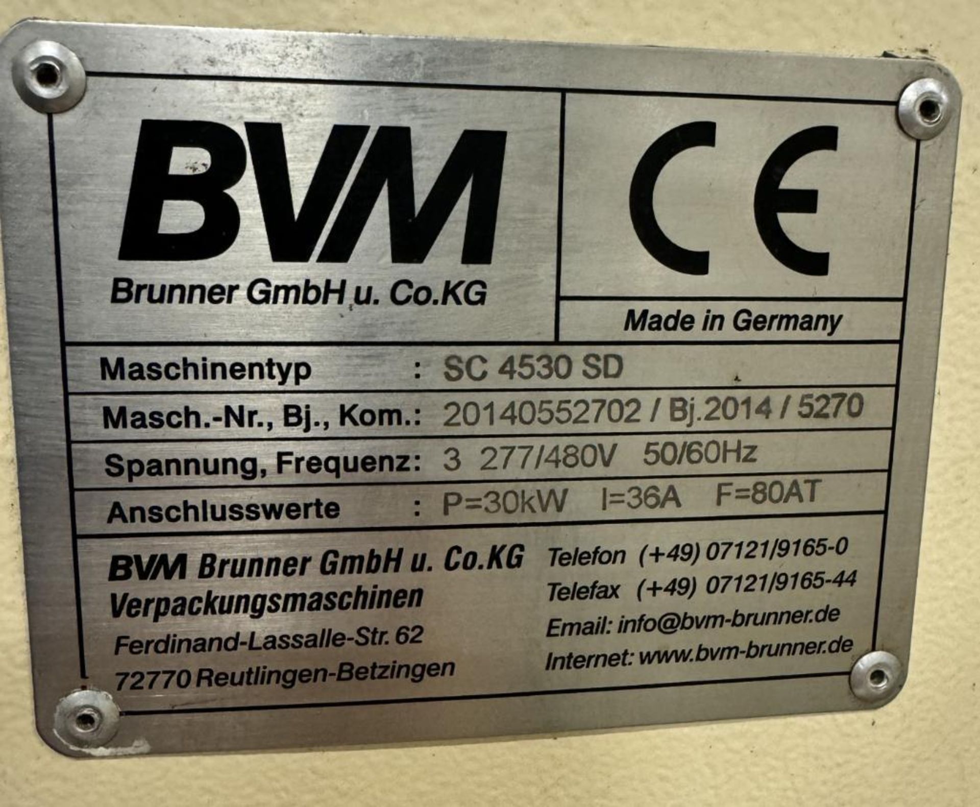 BVM Compacta 5022 EGS Shrink Wrapper, Serial# 20140552701, Built 2014. With BVM Brunner SC-4530-SD S - Image 20 of 20