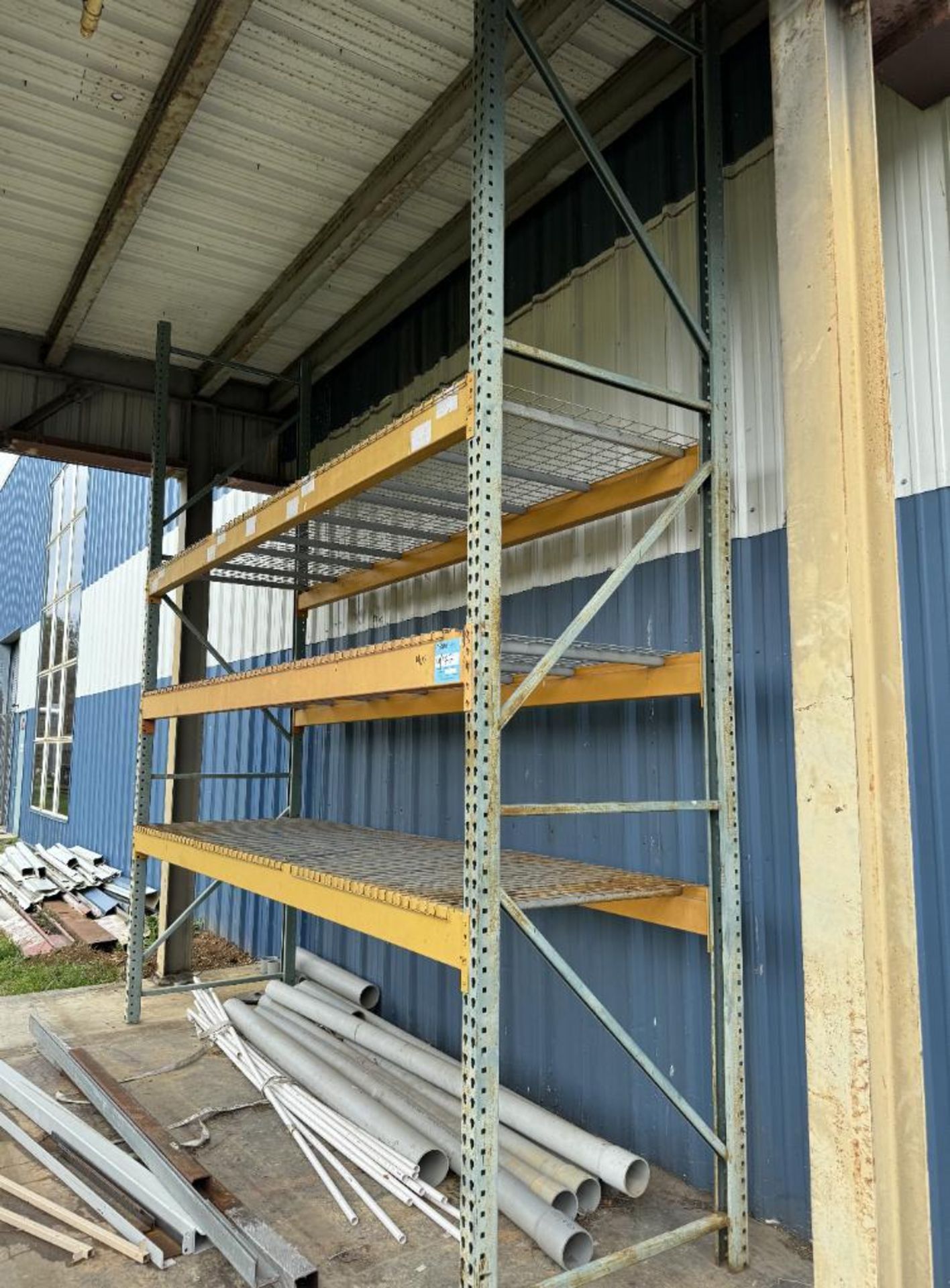 Lot Consisting Of: (1) Section Of 42" Deep Teardrop Pallet Racking. With (2) 174" tall uprights, (6) - Image 2 of 7