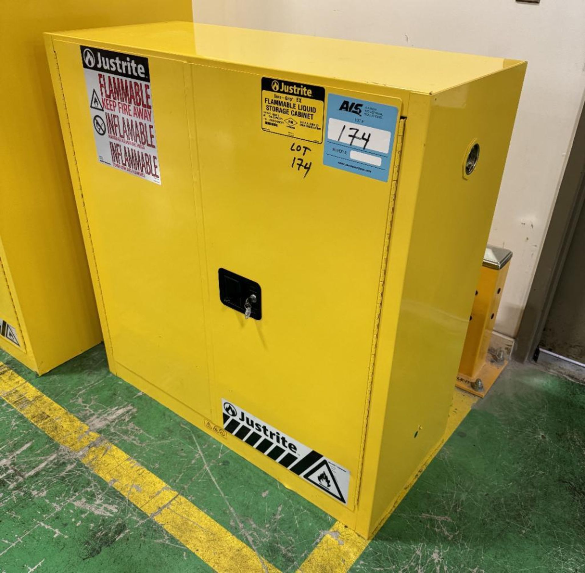 Justrite Sure-Grip EX 40 Gallon Capacity Flammable Storage Cabinet, Model 893010.