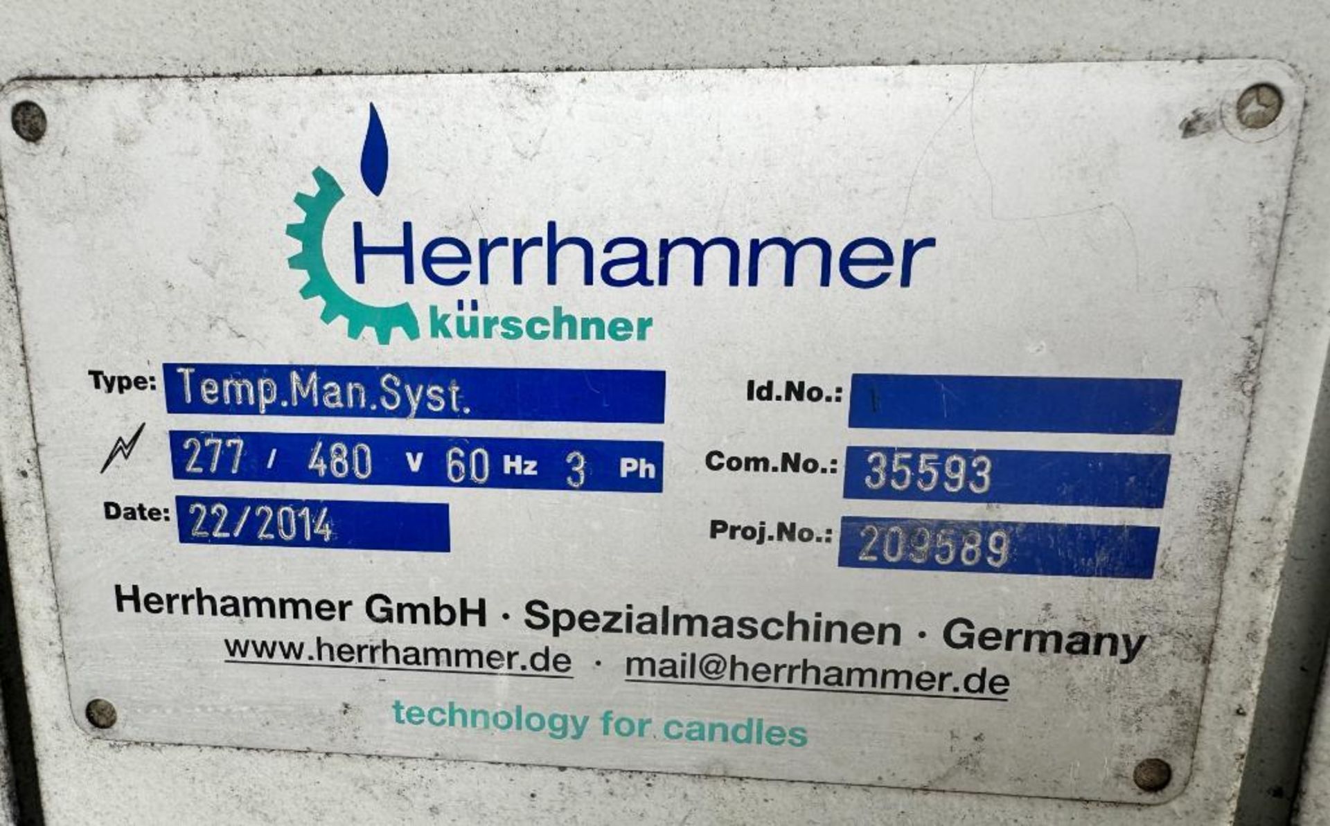 Herrhammer Paraffin Spraying Chamber, Type PSK-1000A, Serial# 14700045, Built 2014. - Image 21 of 34