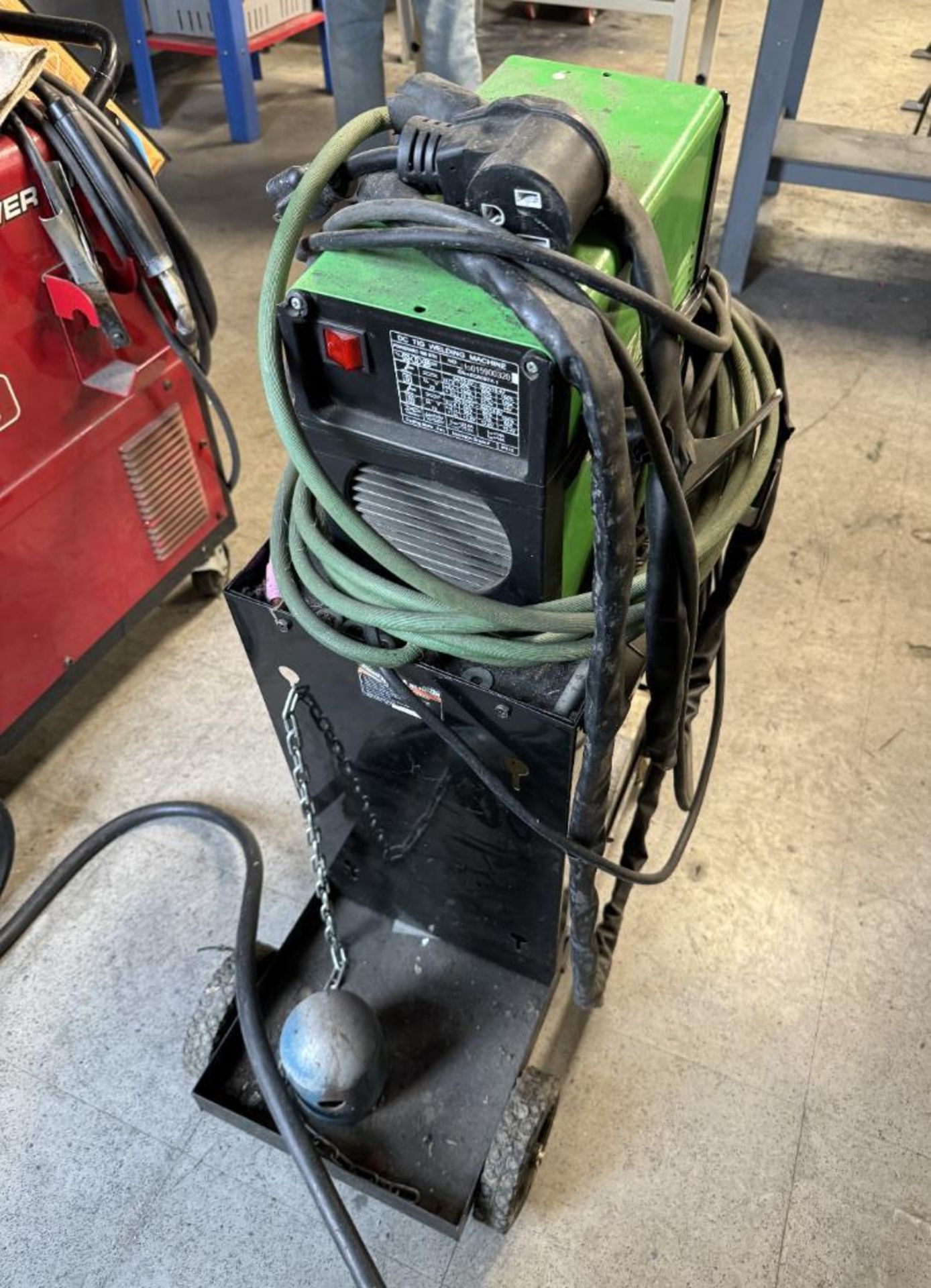 Everlast Powerarc 160 STH DC Tig Welding Machine, Serial# 015900320. With cart. - Image 3 of 5