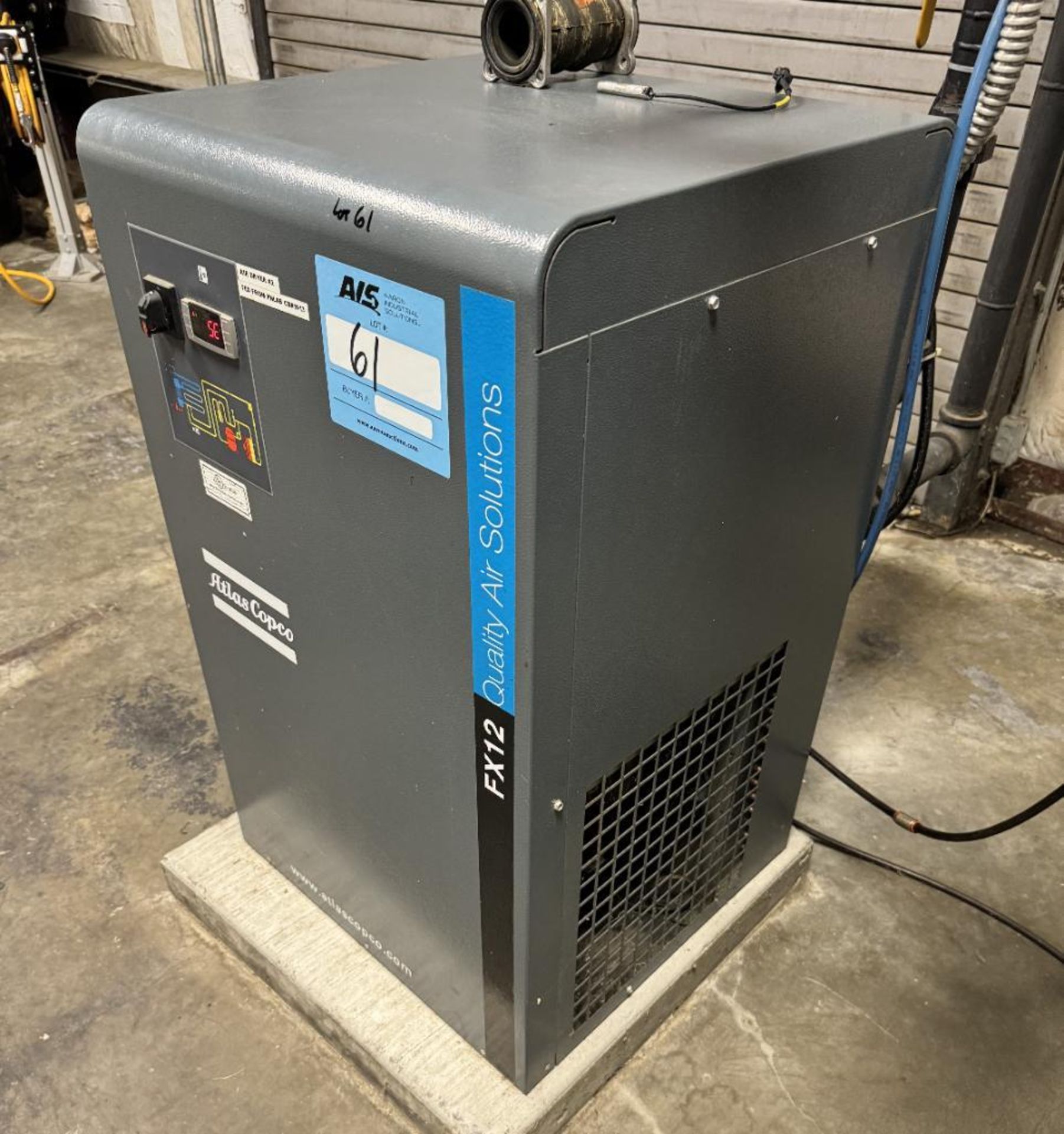 Atlas Copco Refrigerant Air Dryer, Type FX 12 (A10), Serial# CAI878849, Built 2015.