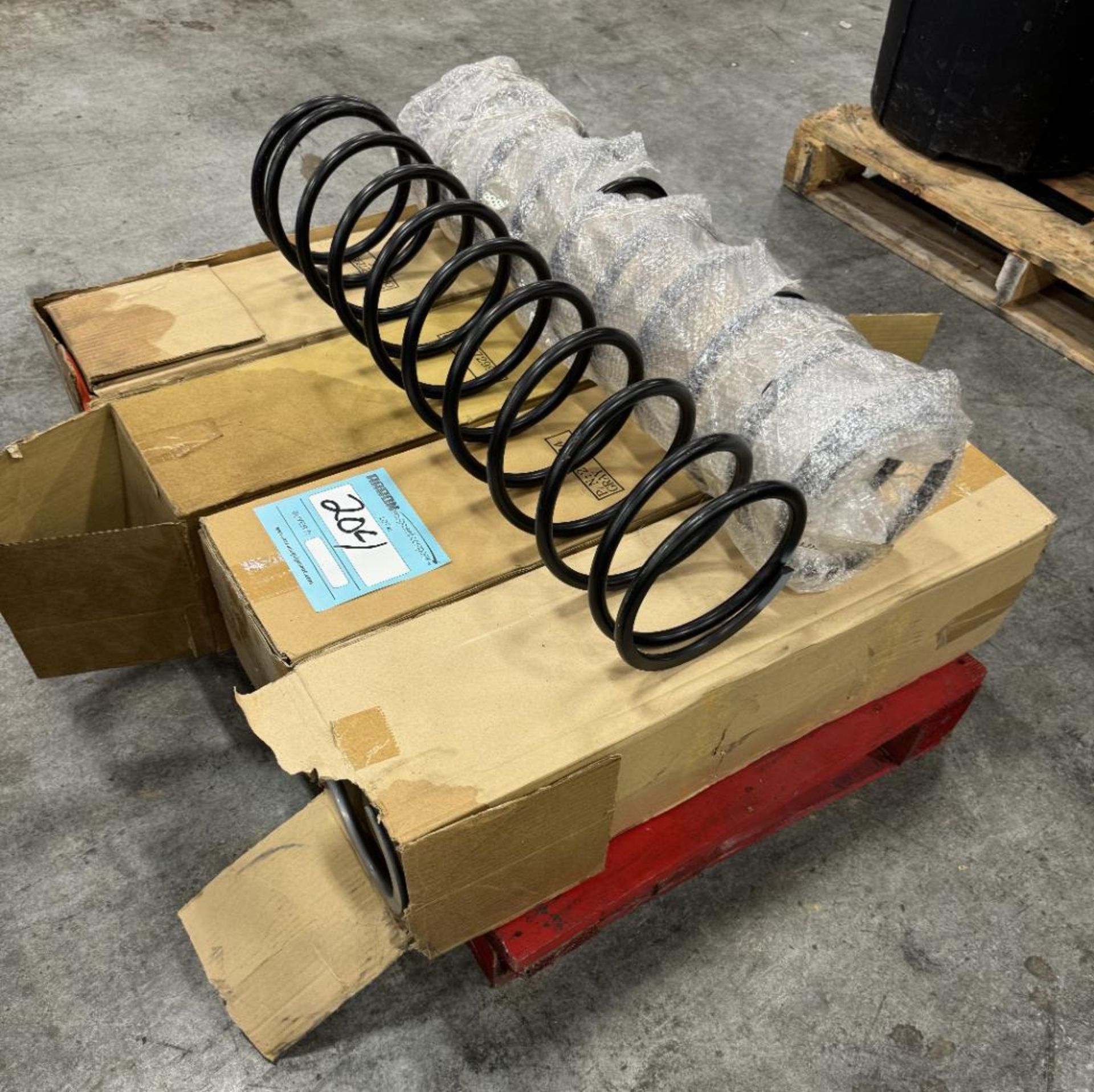 Lot Of (6) Spring Loaded Pallet Positioner Springs.