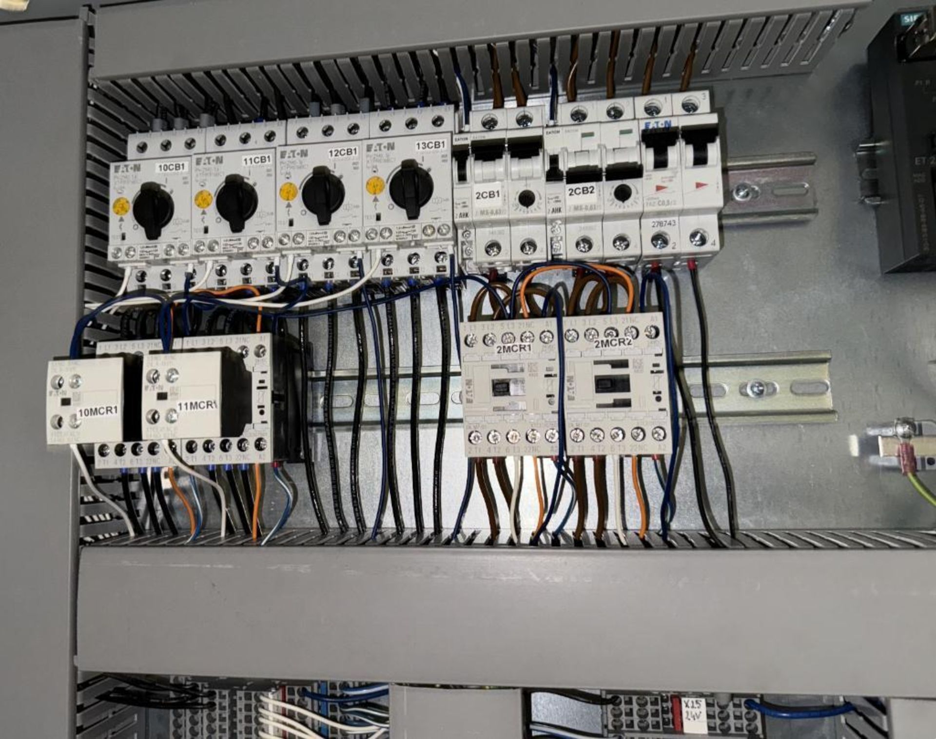 Lot Of (3) Control Panels. With Eaton drives, Siemens PLC's, misc. relays. - Image 13 of 15