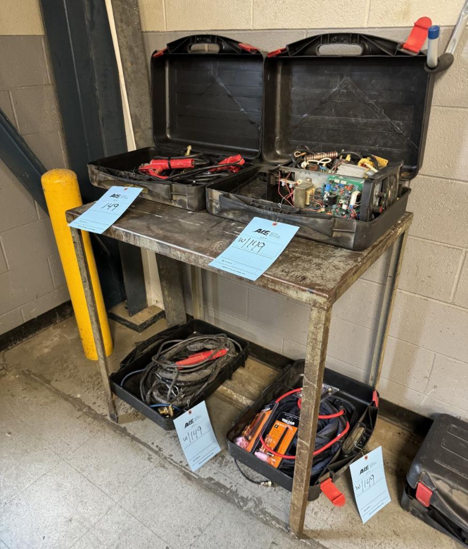 Lot Consisting Of: Everlast Powerarc 160 STH DC Tig Welding Parts Machine, misc. hoses, cords, cases