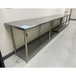 Lot Of (2) Stainless Steel Tables. Approximate 24" x 96".
