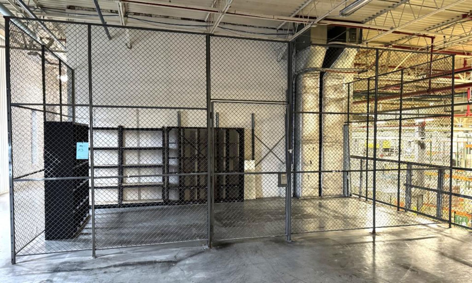(3) Sided Security Cage, Approximate 12' x 24'. - Image 2 of 2