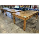 Lot Of (3) Wooden Tables, Approximate 48" x 96".