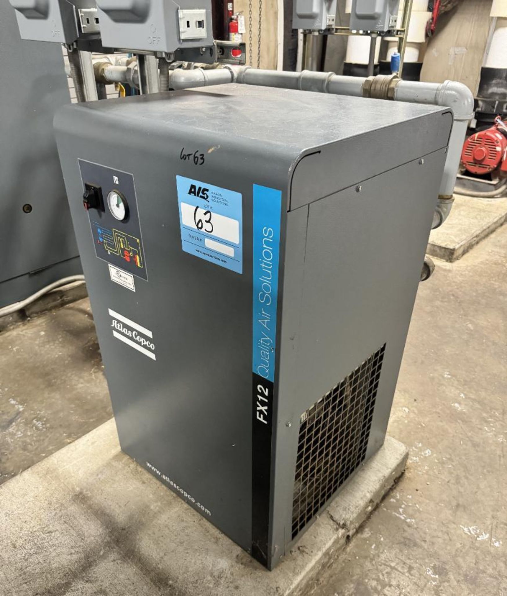 Atlas Copco Refrigerant Air Dryer, Type FX 12 (A10), Serial# CAI764725, Built 2014. - Image 2 of 4