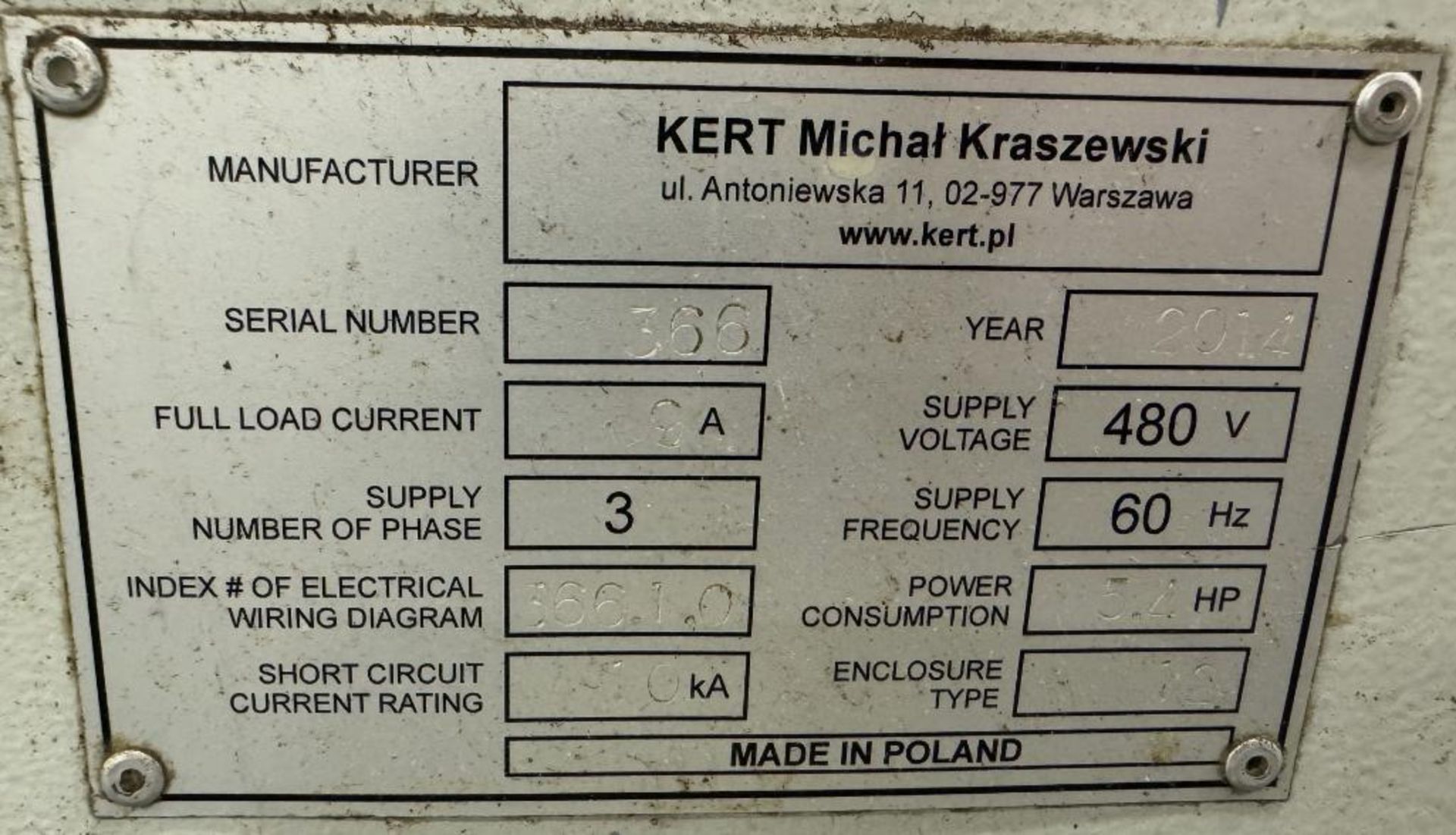 Kert Labeler, Serial# 366, Built 2014. - Image 12 of 12