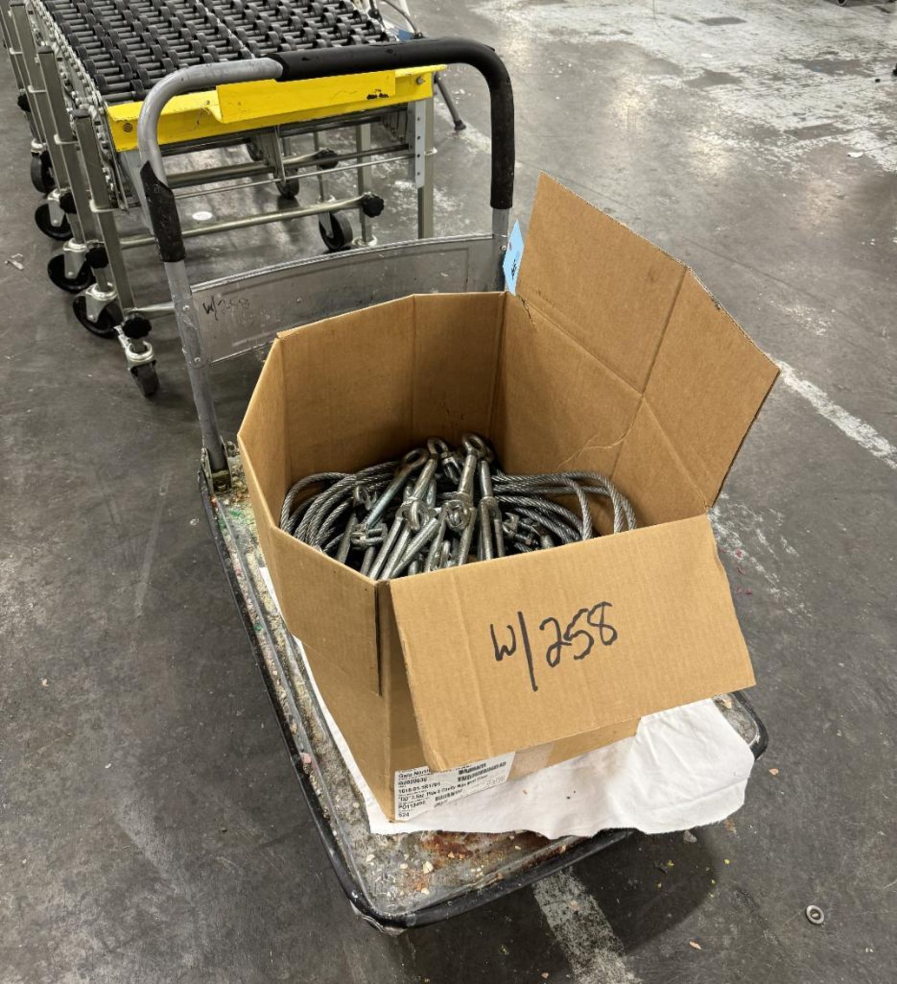 Lot Consisting Of: (1) Cart, (1) Box Of Turnbuckles & Wire Cable. - Image 2 of 4