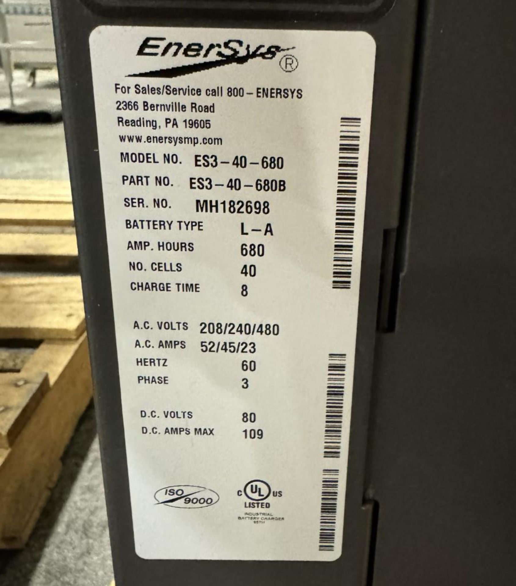 Lot Of (2) EnerSys 80 Volt Battery Chargers. - Image 4 of 4