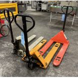 Lot Of (3) Pallet Jacks. With (1) Roughneck 2000# (not working), (1) Uline H-1043 5500#, (1) Nobleli
