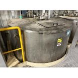 Approximate 750 Gallon Stainless Steel Jacketed Mix Tank. Approximate 66" diameter x 50" straight si