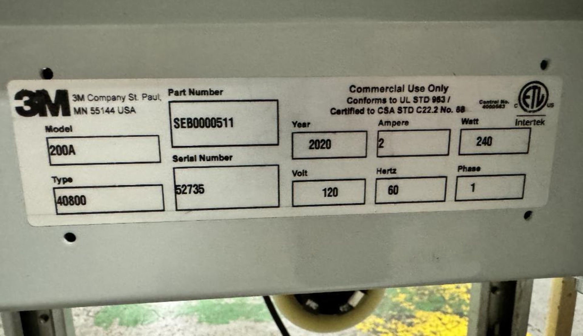 3M Matic 200A Top & Bottom Case Taper, Type 40800, Serial# 52735, Built 2020. **FROM LOT#4- AVAILABL - Image 6 of 6