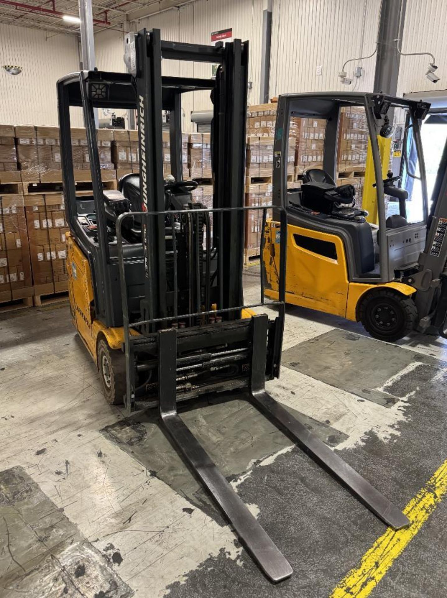 Jungheinrich Approximate 2500 Pound Electric Forklift, Model EFG213, Serial# FN477156. Approximate 1