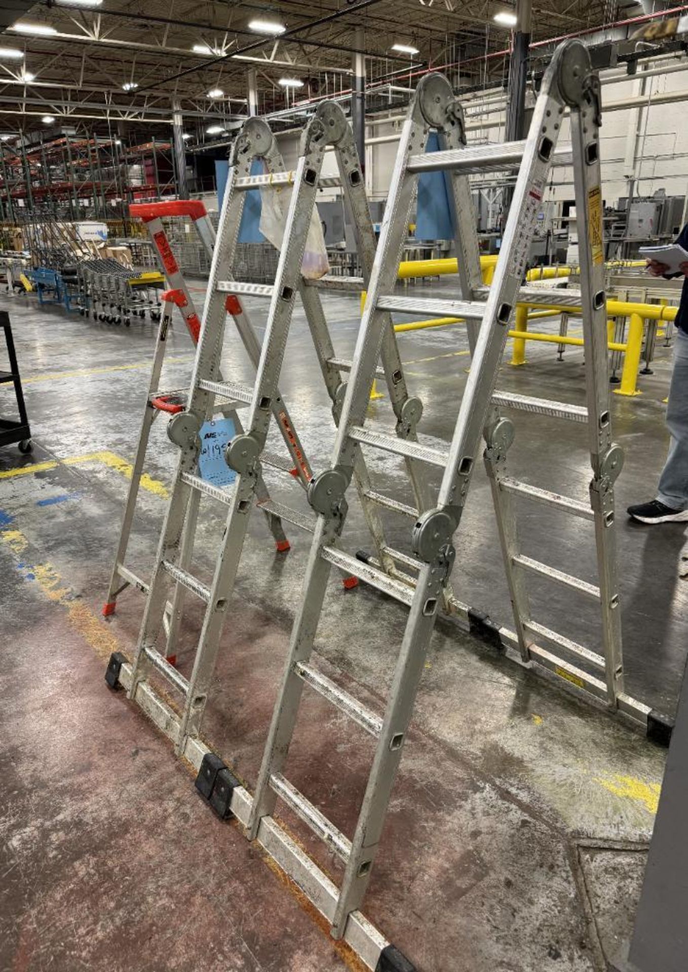 Lot Of (3) Aluminum Ladders. With (2) Multiple Purpose Ladders, (1) Little Giant 300# type 5' Flip-N - Image 3 of 7