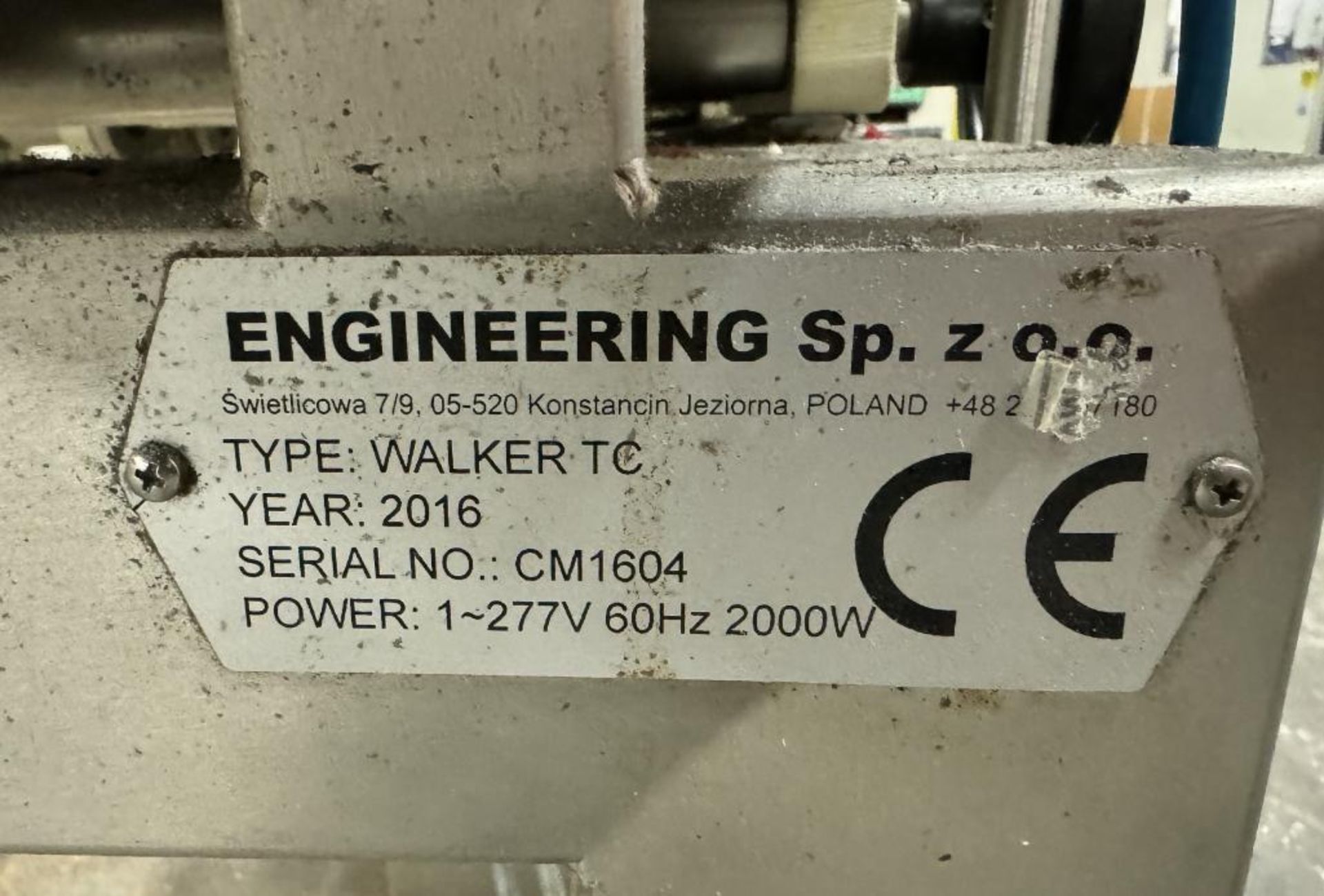 Engineering Sp. Label Applicator, Type Walker TC, Serial# CM1604, Built 2016. With control panel and - Image 11 of 11