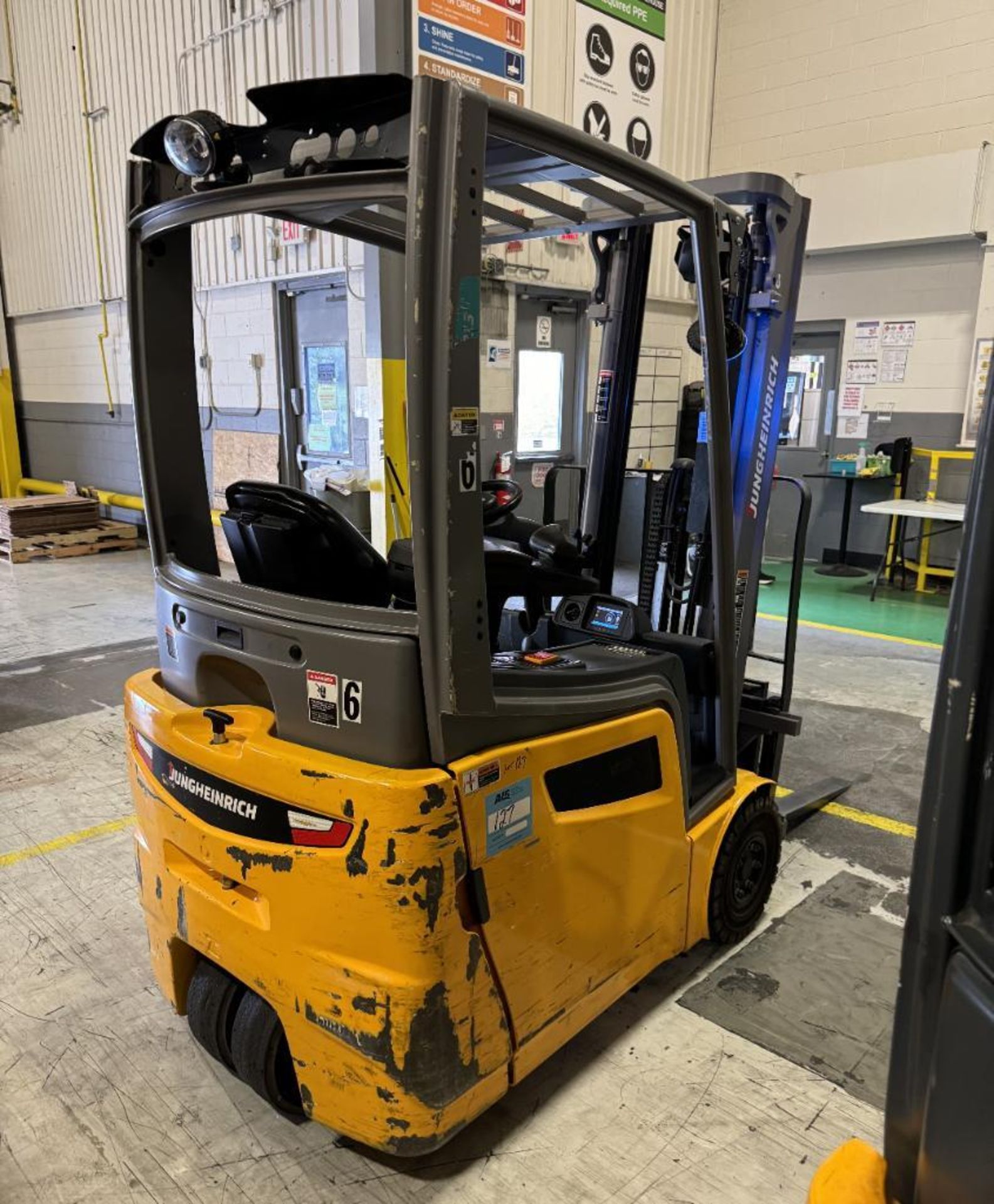 Jungheinrich Approximate 2500 Pound Electric Forklift, Model EFG213, Serial# FN578848. Approximate 9 - Image 2 of 12