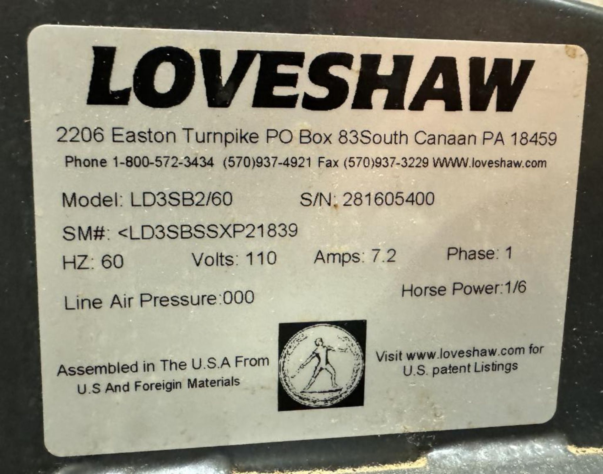 Loveshaw Little David Top & Bottom Case Taper, Model LD3SB2/60, Serial# 281605400. **FROM LOT#4- AVA - Image 6 of 6