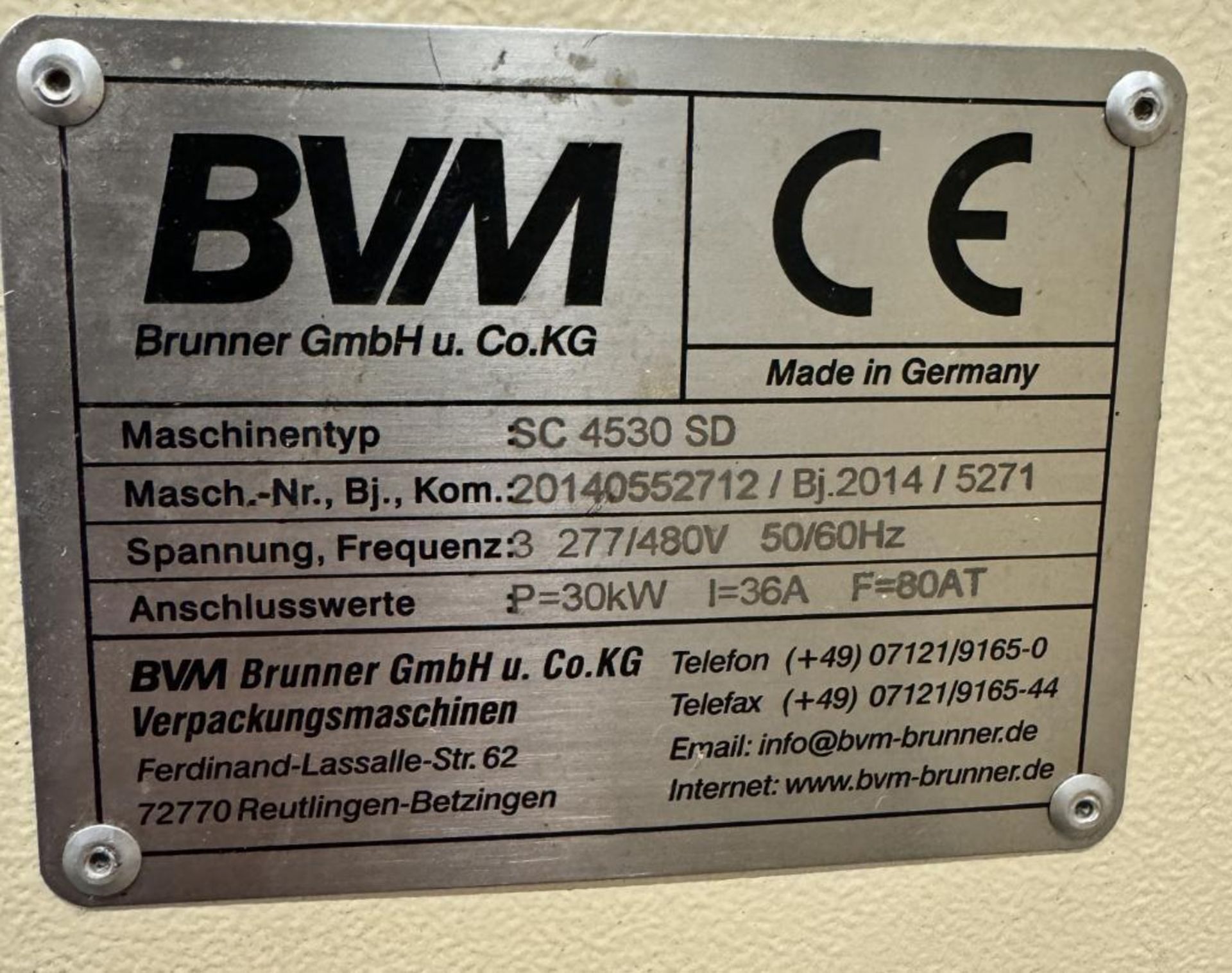 BVM Compacta 5022 EGS SV Shrink Wrapper, Serial# 20140552711, Built 2014. With BVM Brunner SC-4530-S - Image 18 of 18
