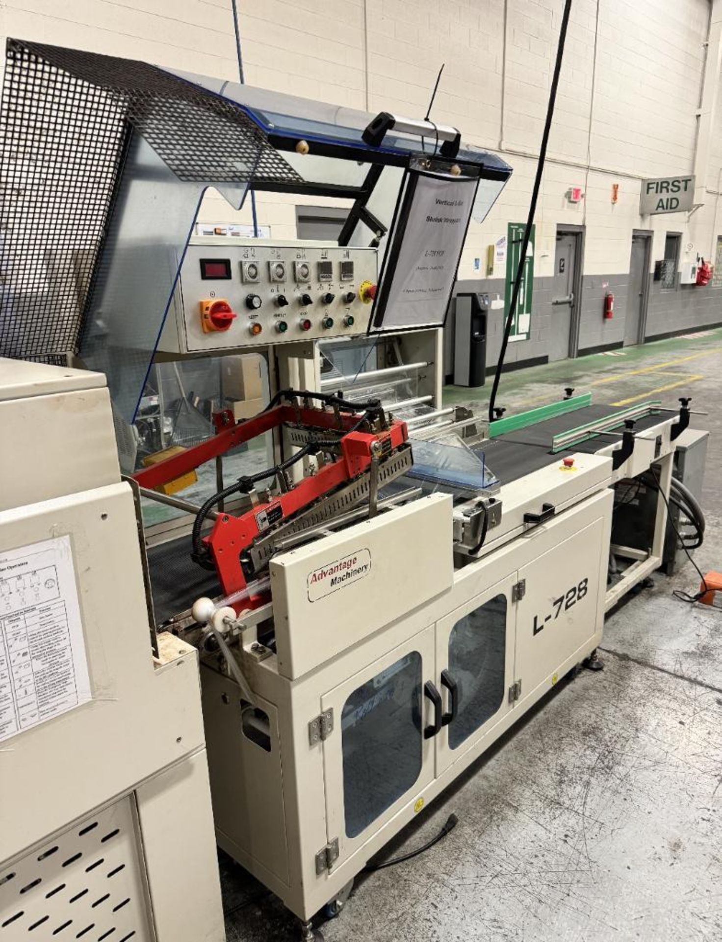 Advantage Machinery L-728 L-Bar Sealing Machine, Serial# 19-001156B, Built 2019. With belted conveyo - Image 3 of 18