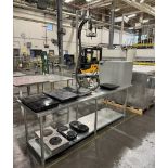 Lot Consisting Of: (1) Stainless top table, (7) hot plates, (1) Wax Melters Auto Shot 3000 hand pour