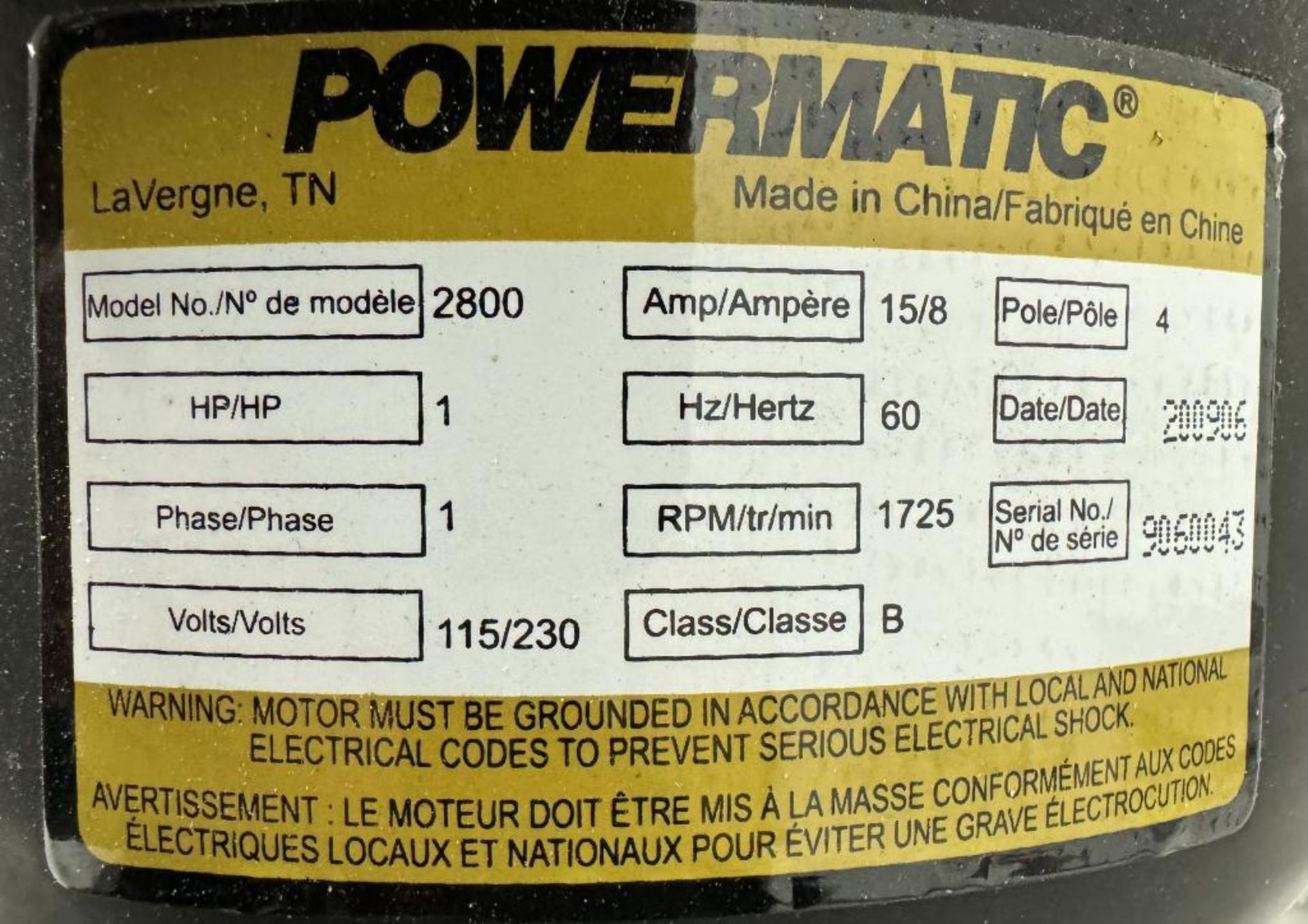 Powermatic 18" V.S. Floor Drill Press, Model 2800, Stock# 1792800, Serial# 9060043. - Image 4 of 7