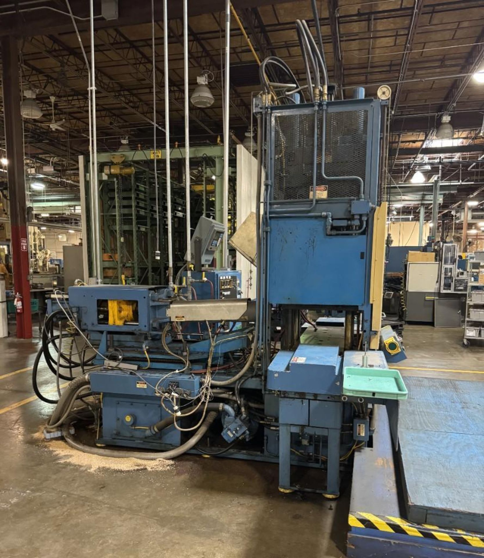 Newbury Industries 150 Ton Injection Molder, Model V14-150ARS, Serial# 67690150AS87. With mold shutt - Image 3 of 34