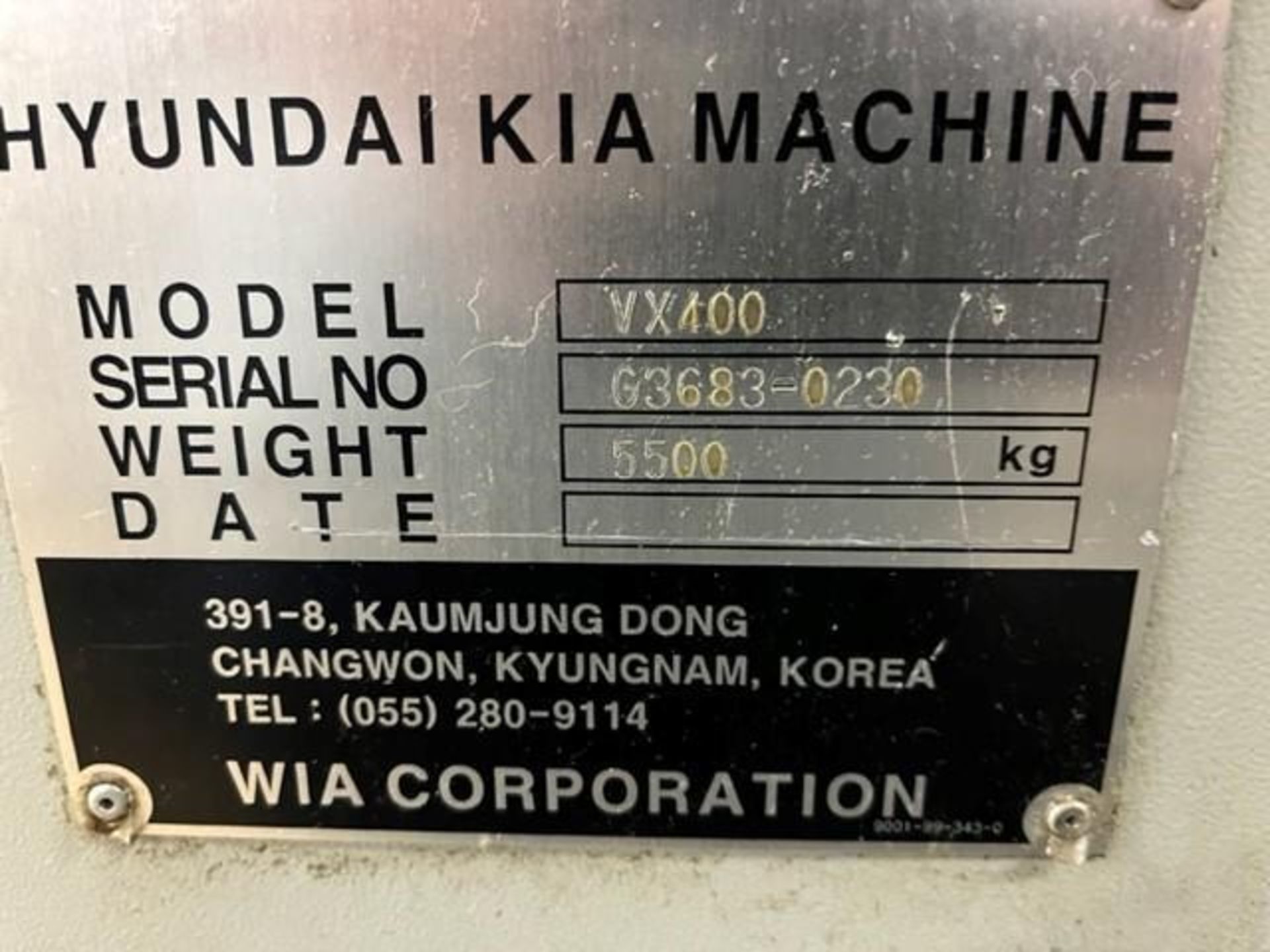 Hyundai-Kia Model VX-400 Vertical Machining Center - Image 10 of 10