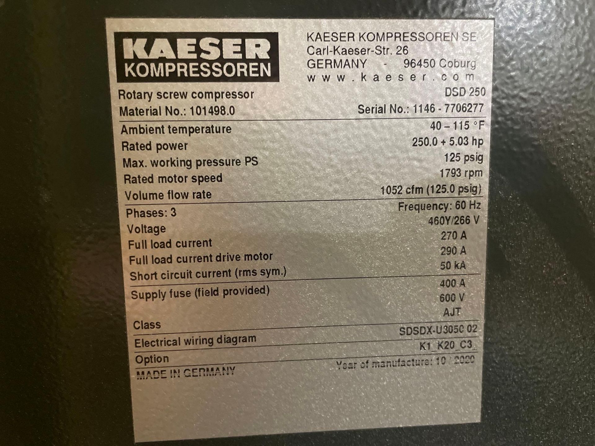 Kaeser Kompressoren - Rotary Screw Compressor - Image 2 of 5