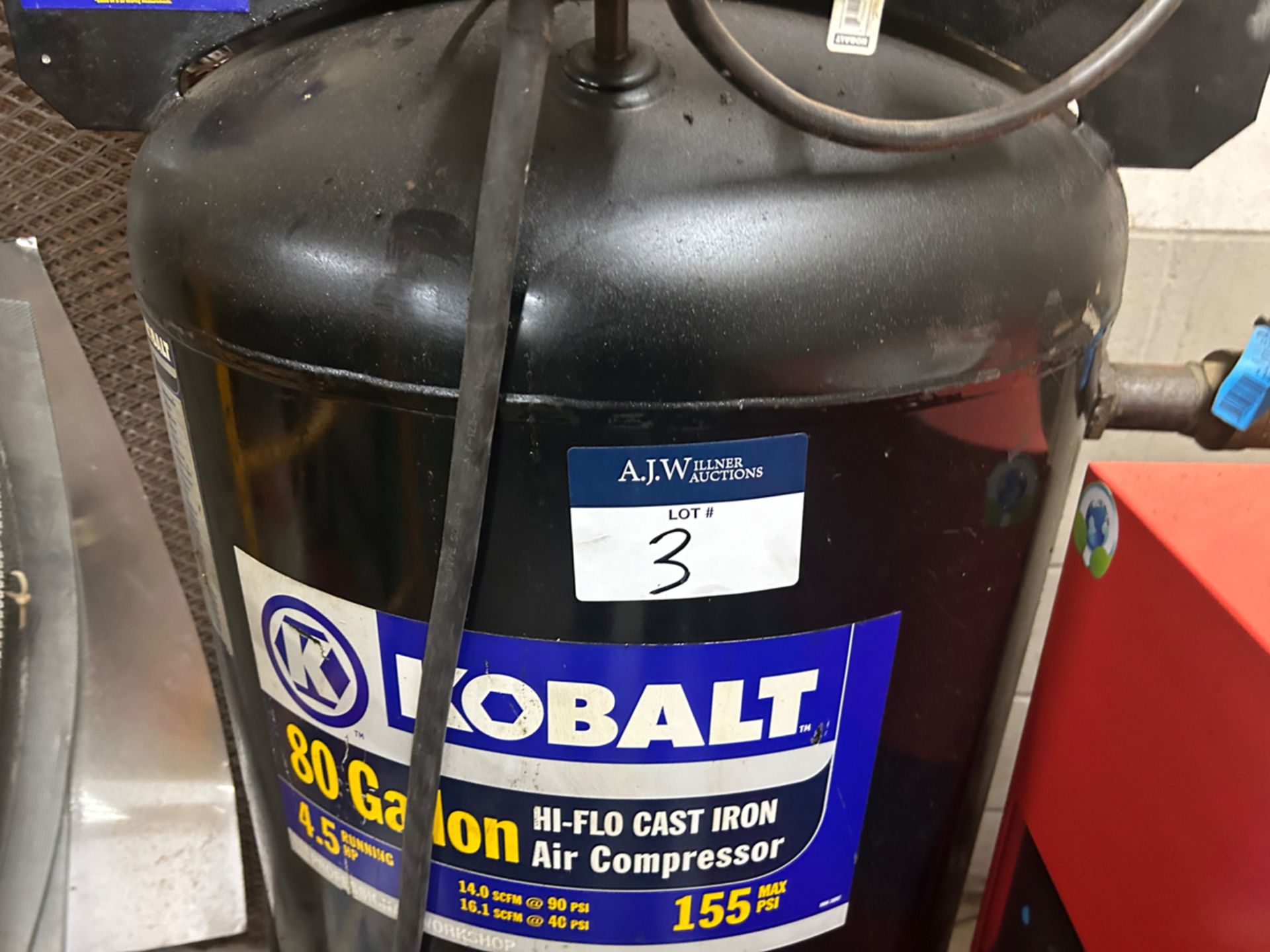 Kobalt 4-1/2 HP Vertical Air Compressor - Image 3 of 4