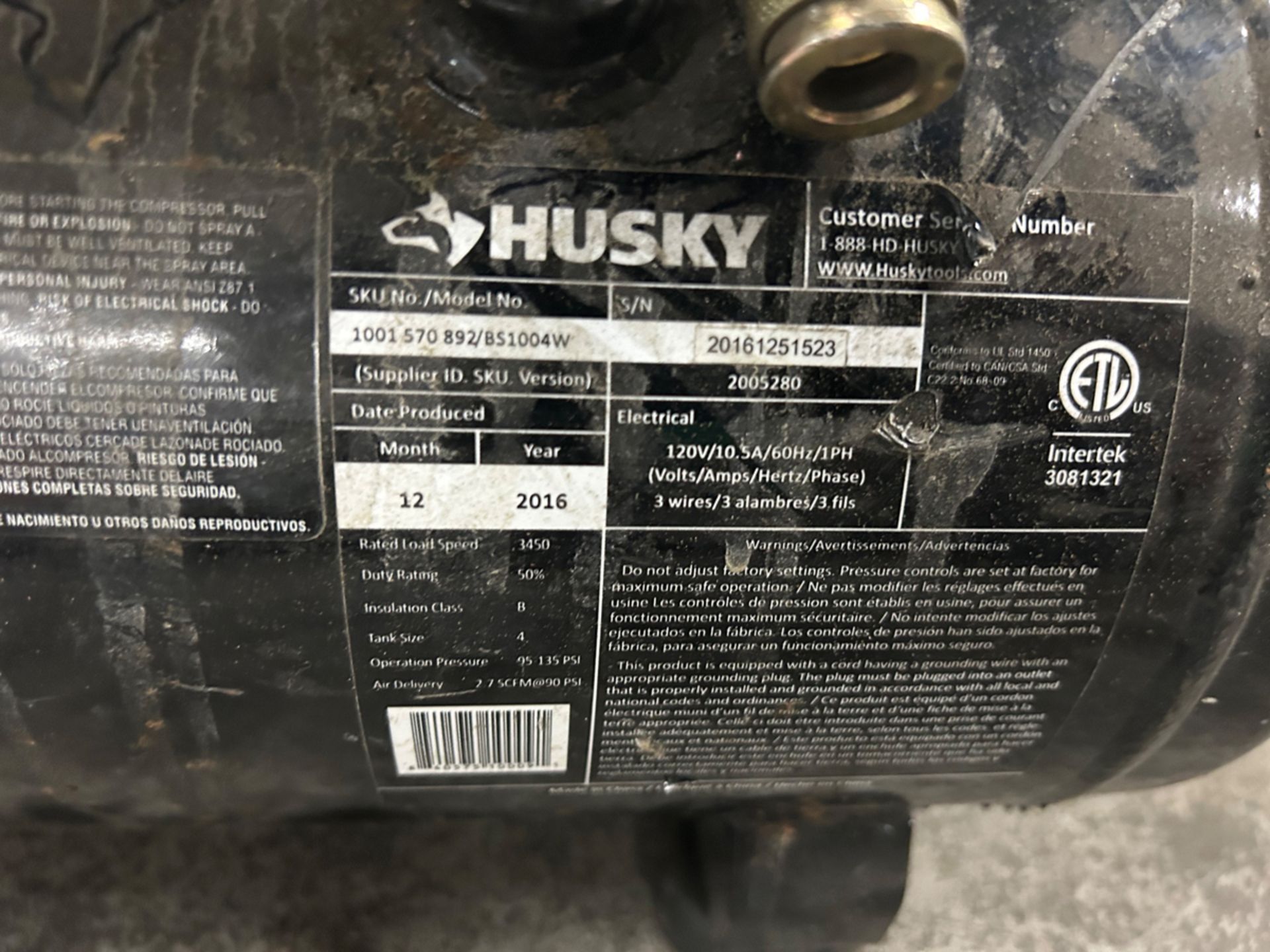 Husky 4 Gal Portable Air Compressor - Bild 5 aus 5