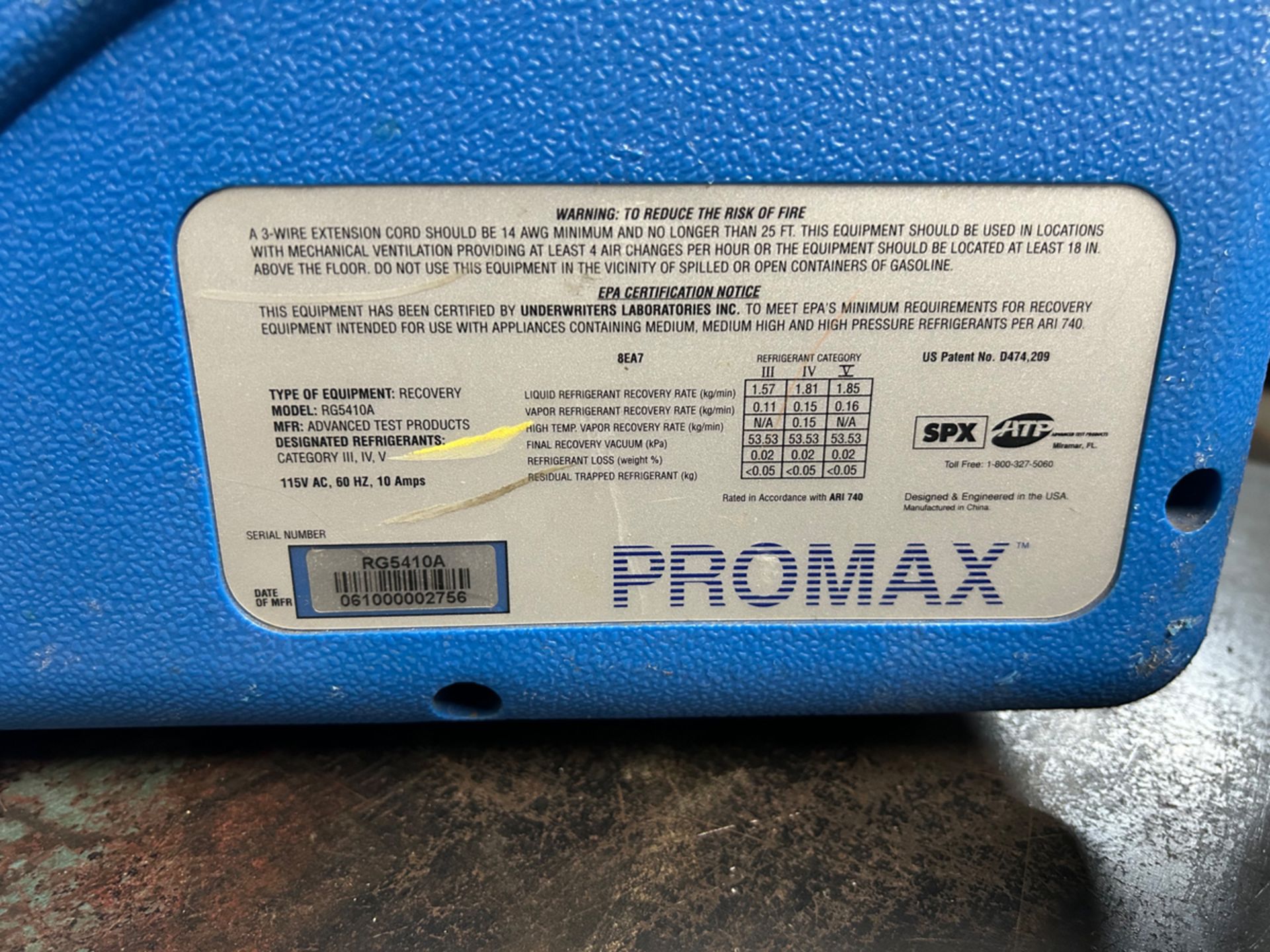 Promax RG5410A Refrigerant Recovery Unit - Image 4 of 4