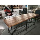 9-Foot Wooden Top Work Table
